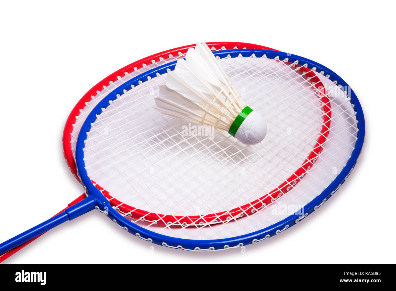 Raquette de badminton et volant Banque D'Images