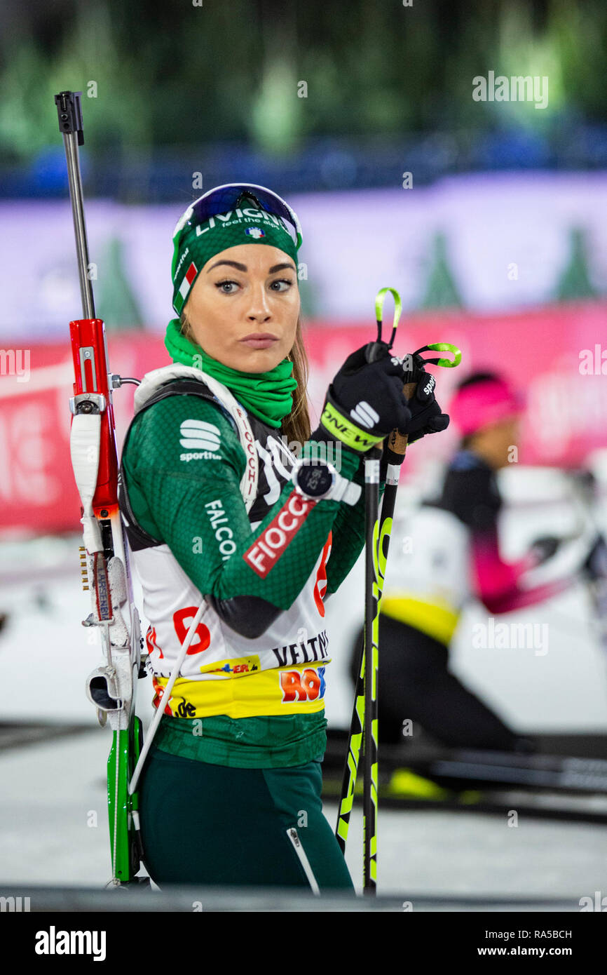 Dorothea Wierer (ITA). JOKA Coupe du Monde Team Challenge 2018 auf Schalke. Banque D'Images