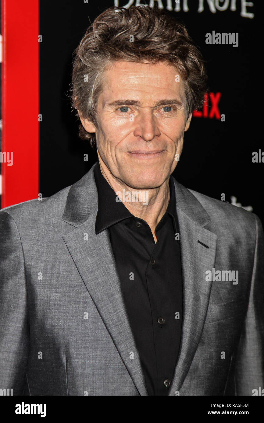 NEW YORK, NY - 17 août : l'Acteur Willem Dafoe assiste à la 'Death Note' New York premiere dans l'AMC Loews Lincoln Square 13 theatre le 17 août 2017 à N Banque D'Images