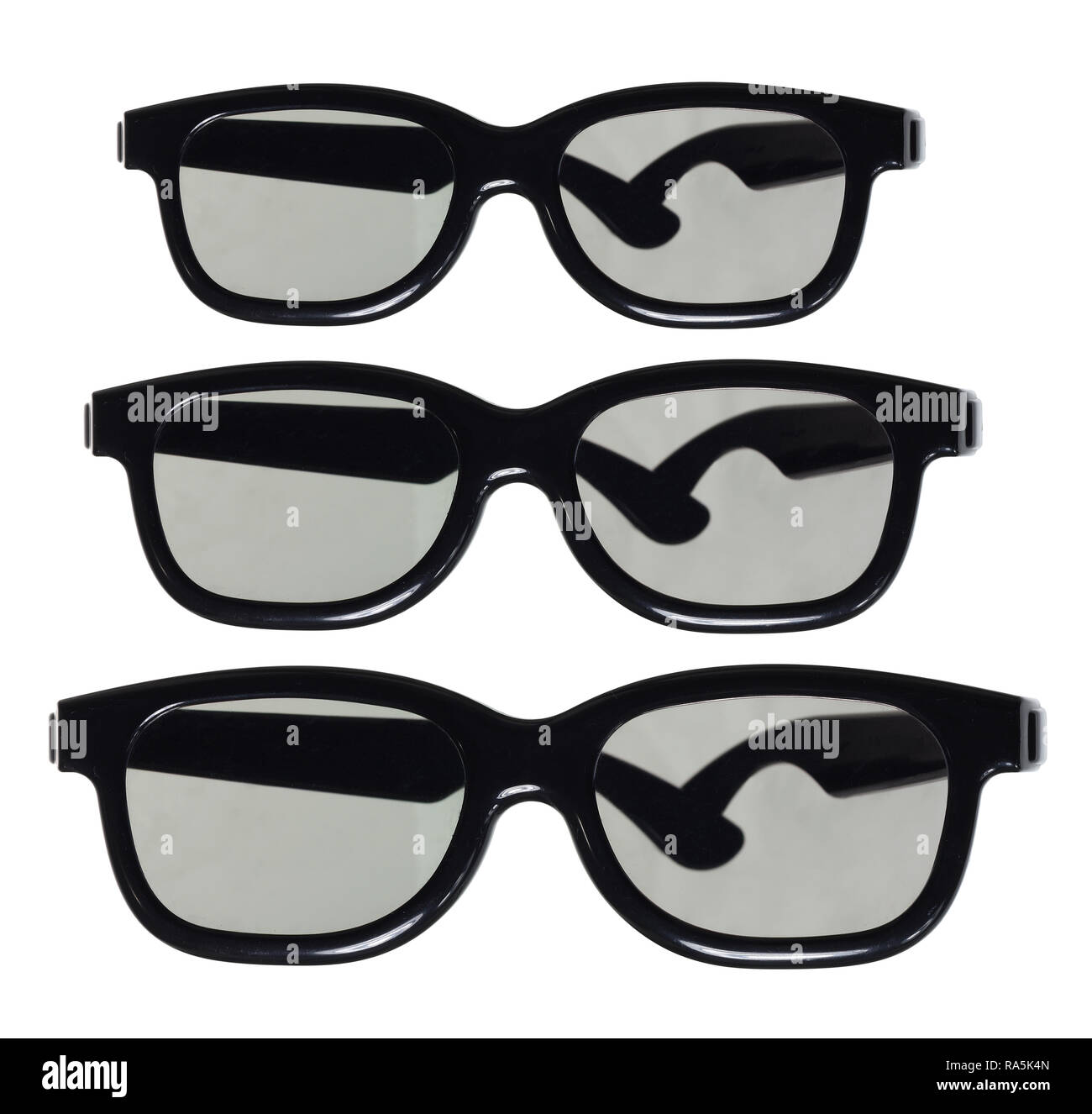 Les lunettes 3D sur fond blanc Banque D'Images