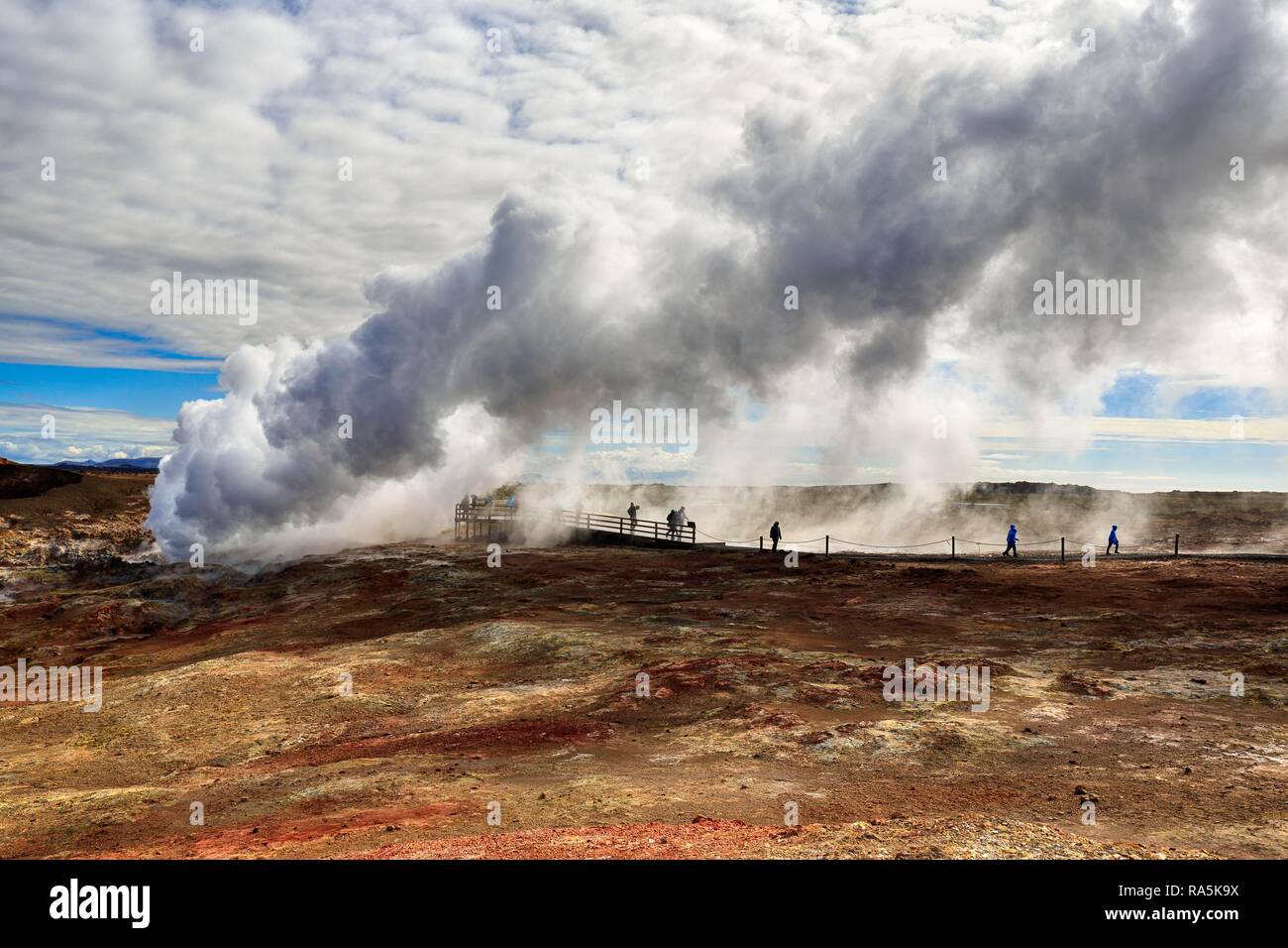 Volcano Gunnuhver, zone de haute température, Grindavík, Reykjanes peninsula, près de Reykjavik, Islande Banque D'Images