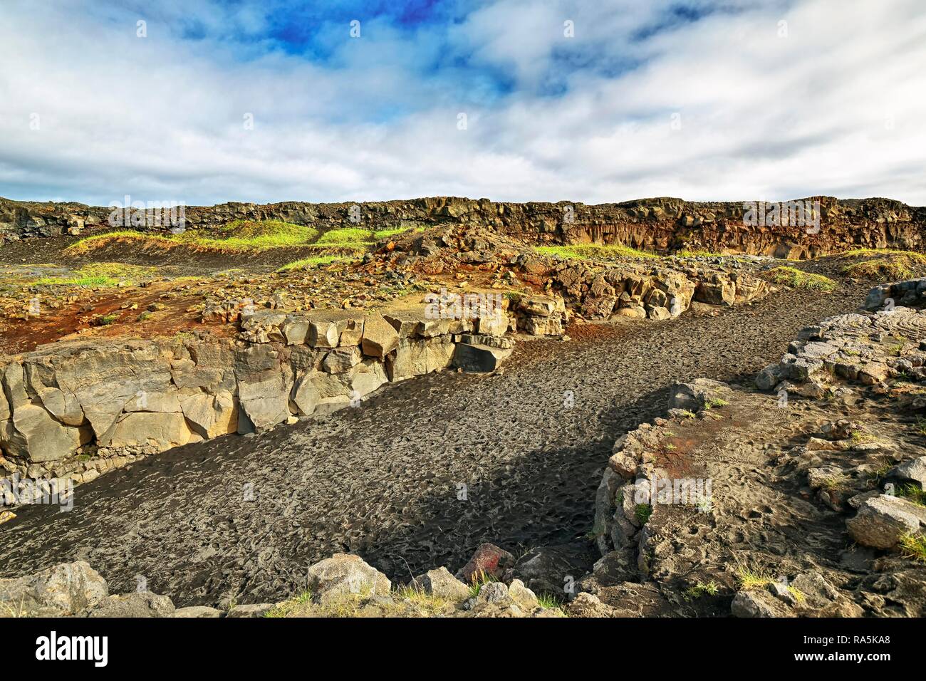 La dérive, fissure continental entre l'Amérique et plaque eurasienne, Mid-Atlantic Ridge, Reykjanes peninsula Banque D'Images