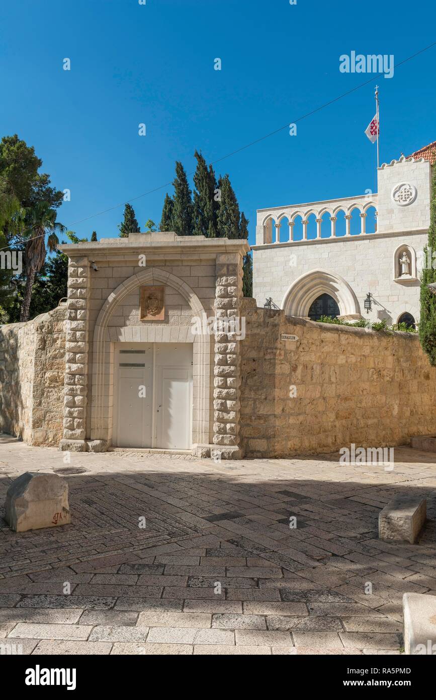 Monastère Franciscain, le Mont Sion, Jérusalem, Israël Banque D'Images