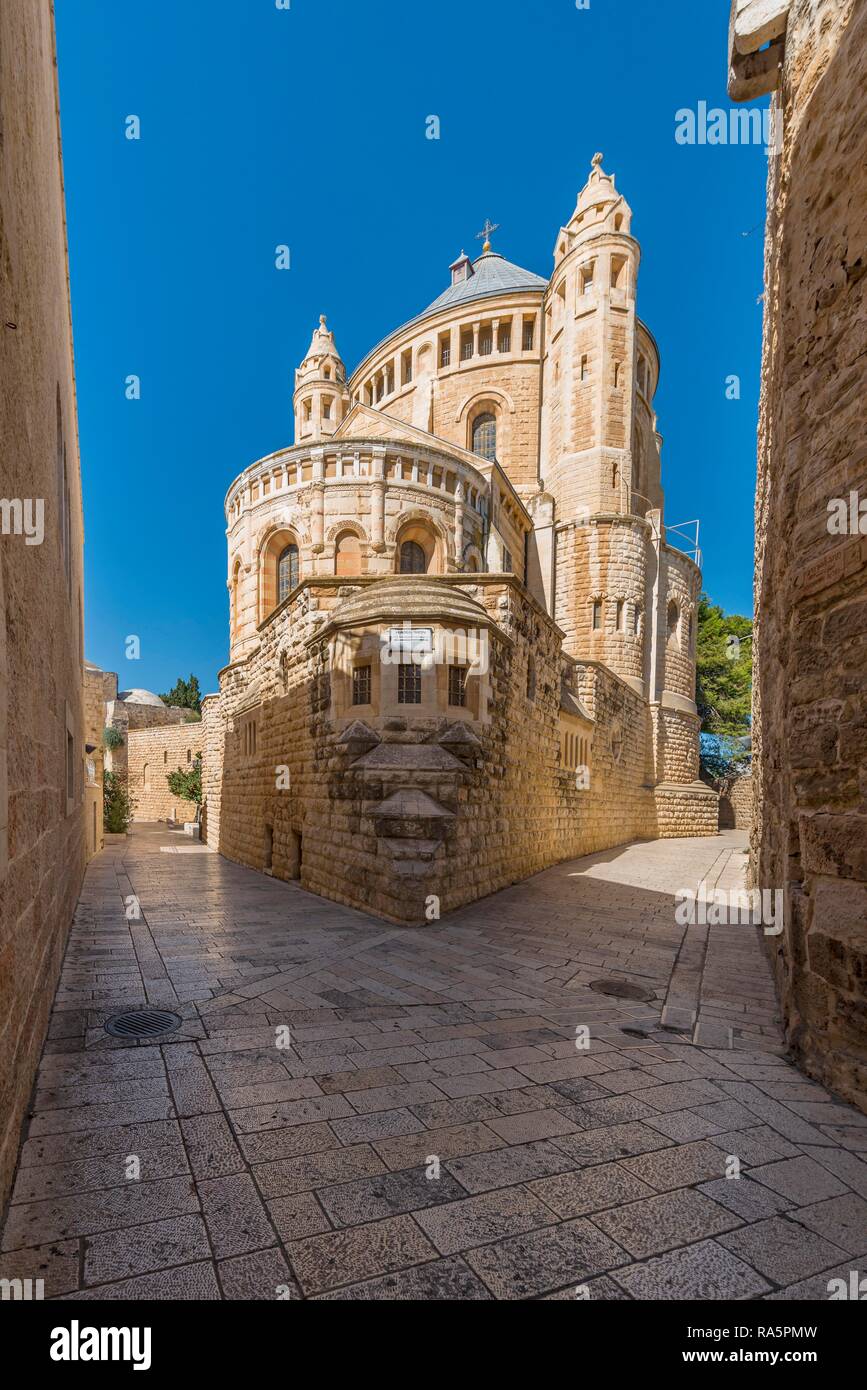 Abbaye Dormitio, Église Byzantine, le Mont Sion, Jérusalem, Israël Banque D'Images