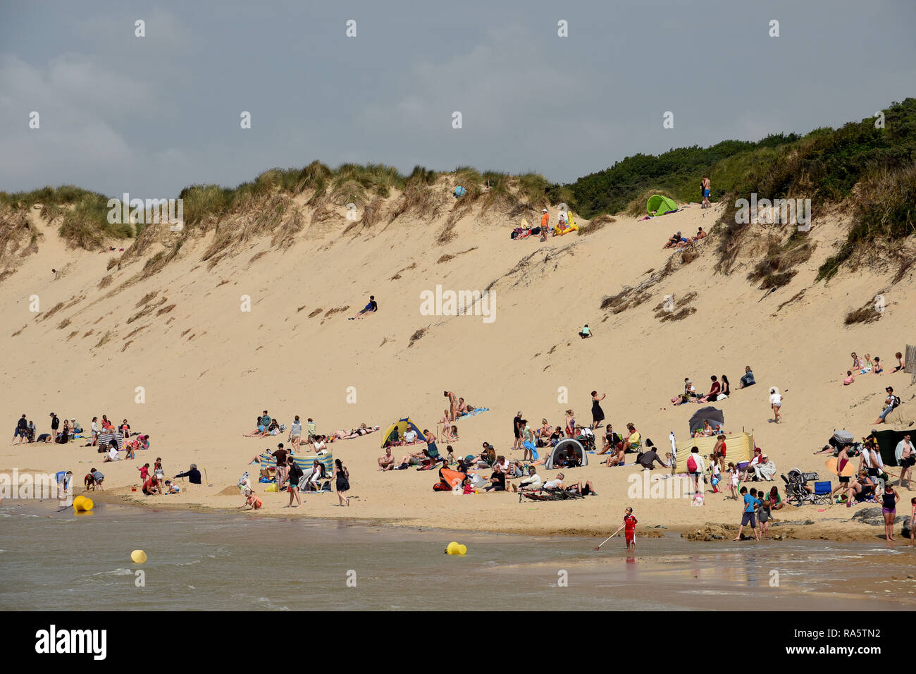 Plage et dunes de sable de Wissant dans le nord de la France Banque D'Images