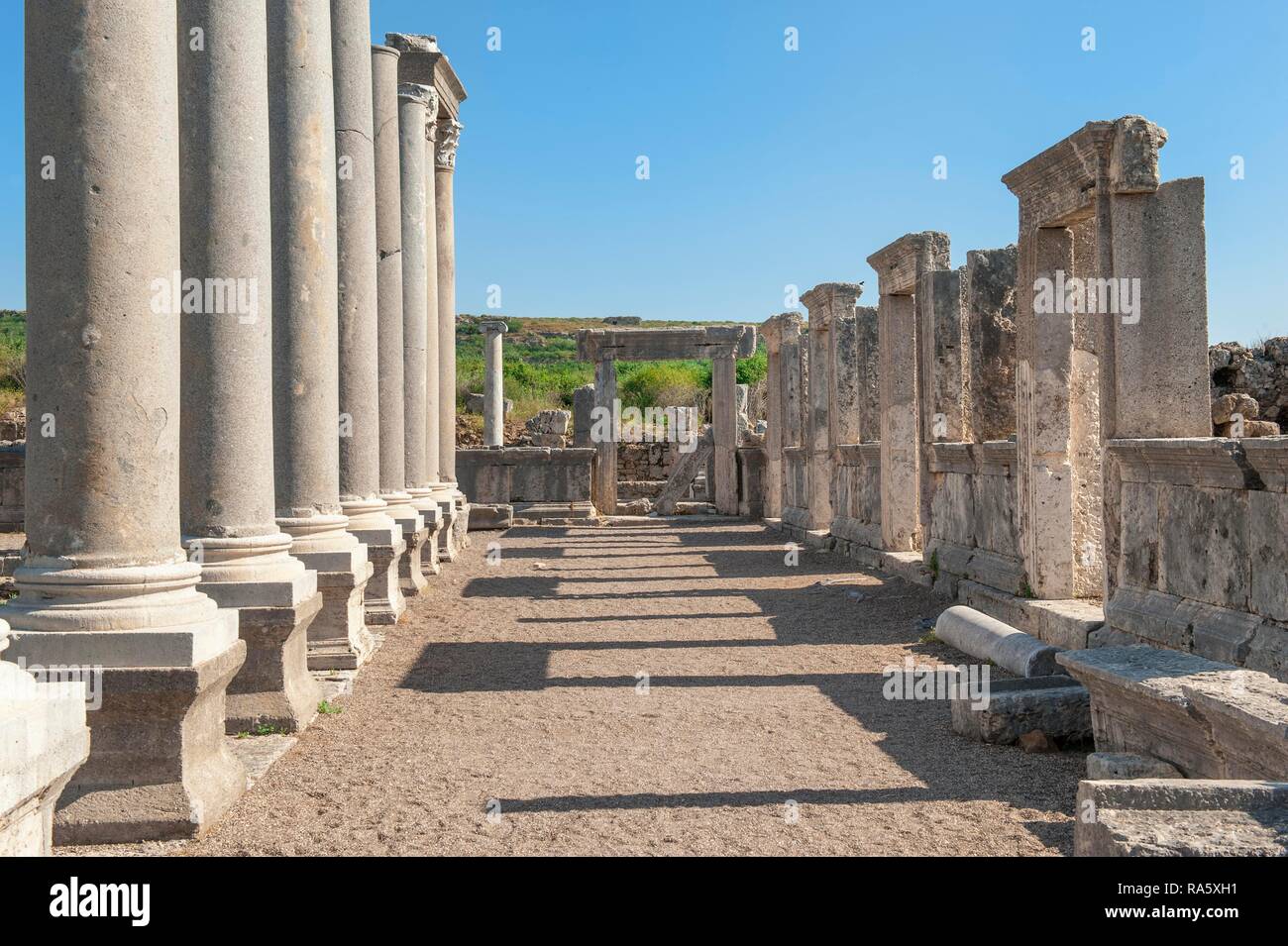 Perge Agora, Antalya, Turquie Banque D'Images