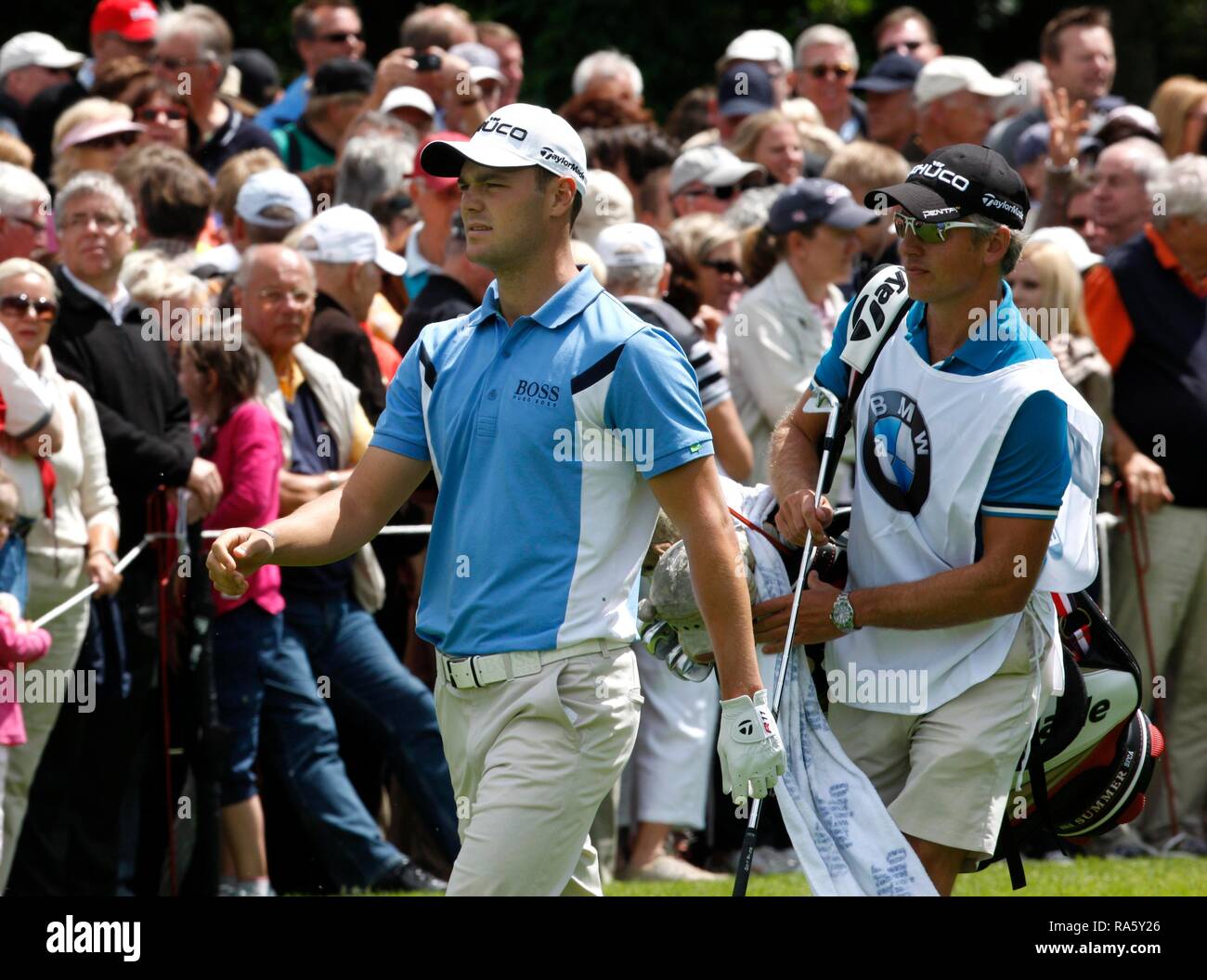 Martin Kaymer, golfeur professionnel allemand, en prenant part à la BMW International Open Golf Tournament, Gut Laerchenhof golf Banque D'Images