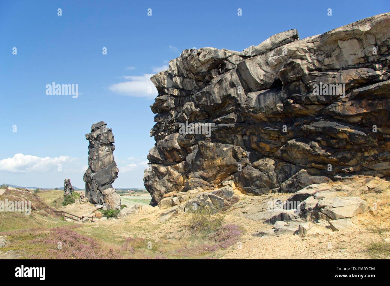 Teufelsmauer, Devil's Wall, près de Weddersleben Harz (Saxe-Anhalt), Banque D'Images