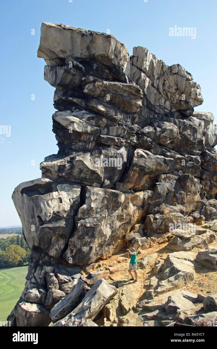 Teufelsmauer, Devil's Wall, près de Weddersleben Harz (Saxe-Anhalt), Banque D'Images