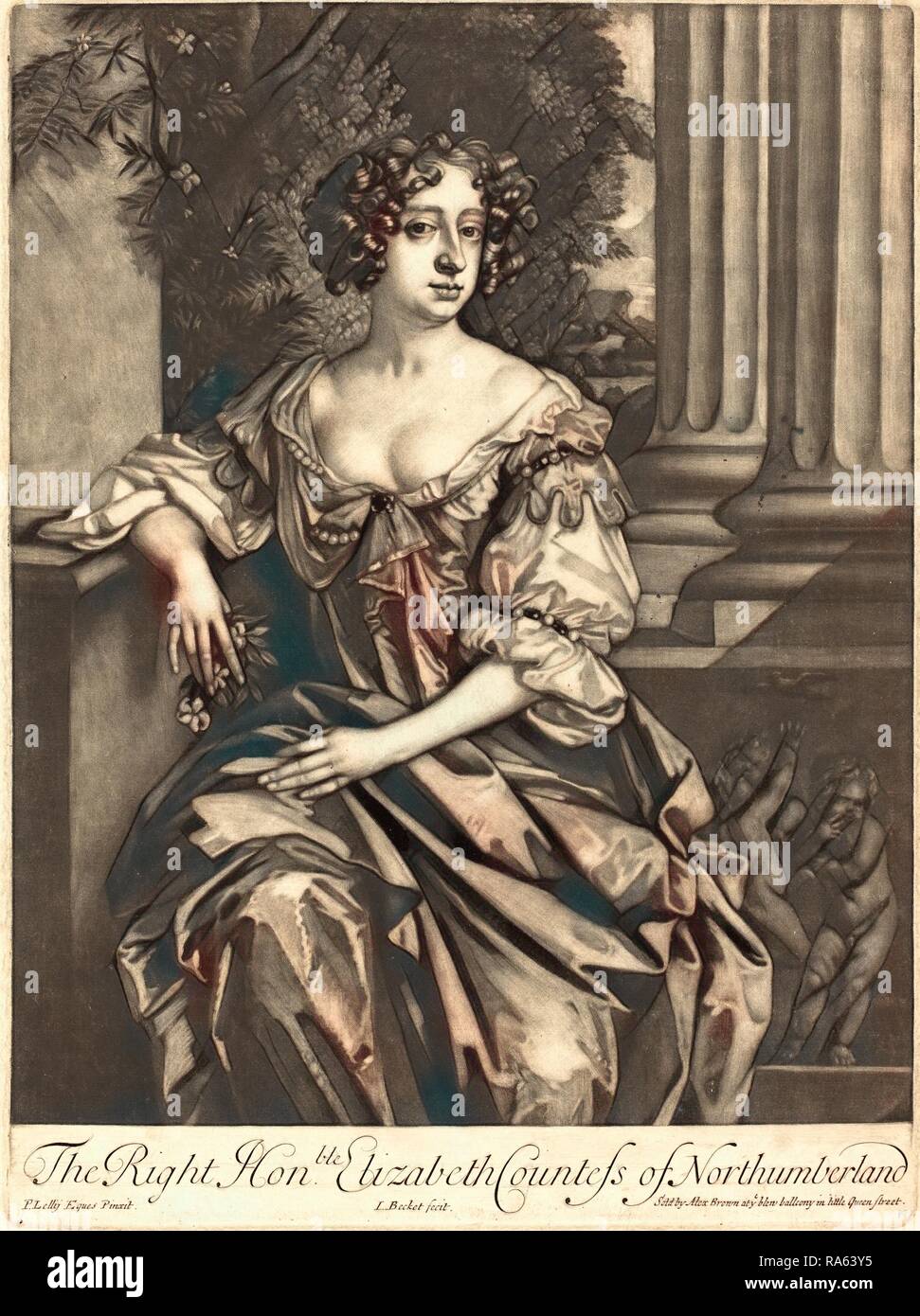 Isaak Beckett après sir Peter Lely,français, (1653-1715 ou 1719), l'honorable Elizabeth Comtesse de repensé Banque D'Images