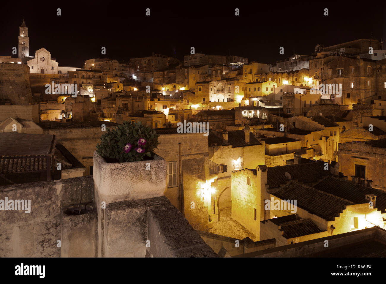 Ancienne cité troglodytique Matera, capitale de la Culture 2019, Italie Banque D'Images