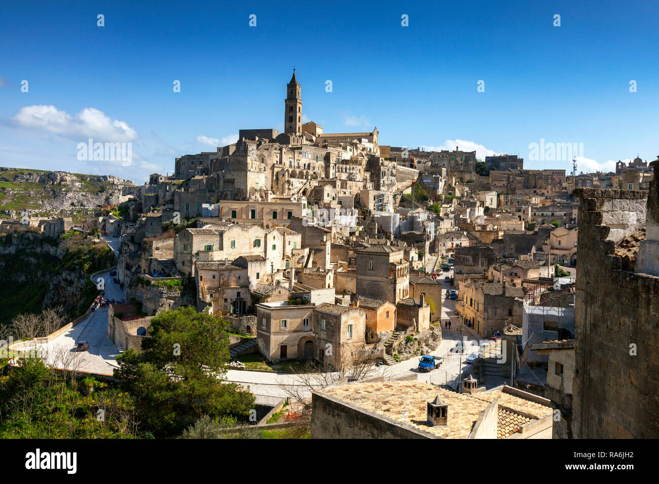 Ancienne cité troglodytique Matera, capitale de la Culture 2019, Italie Banque D'Images