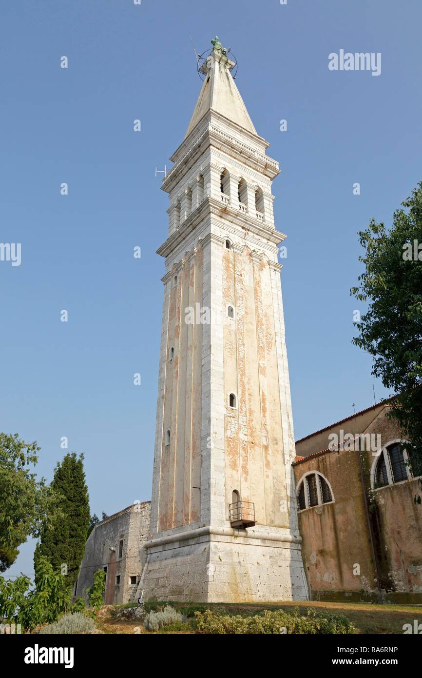 De l'église Sveta Eufemija, Sainte-euphémie, Rovinj, Istrie, Croatie Banque D'Images