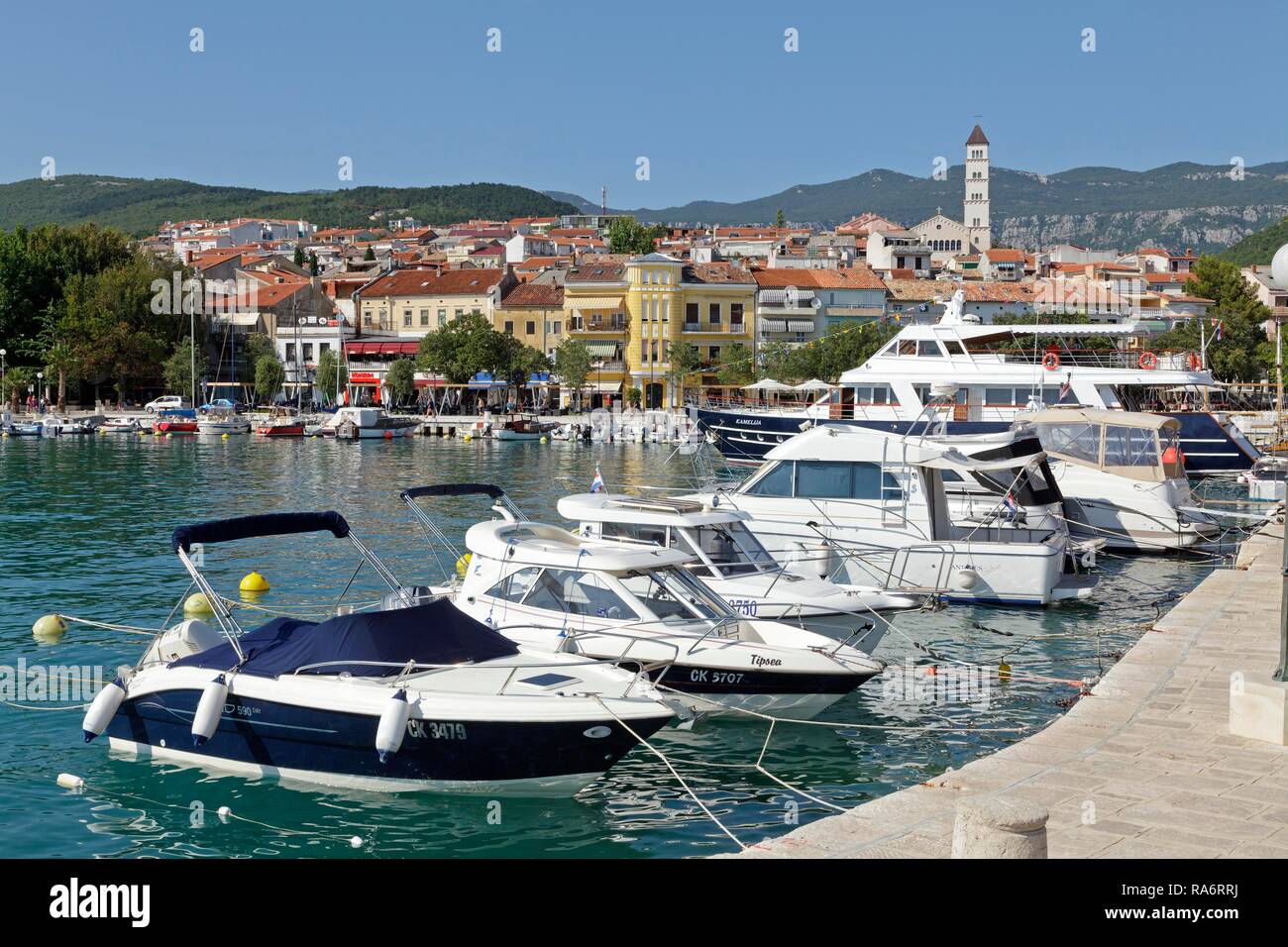 Boat Harbour, Crikvenica, golf de Kvarner, Croatie Banque D'Images