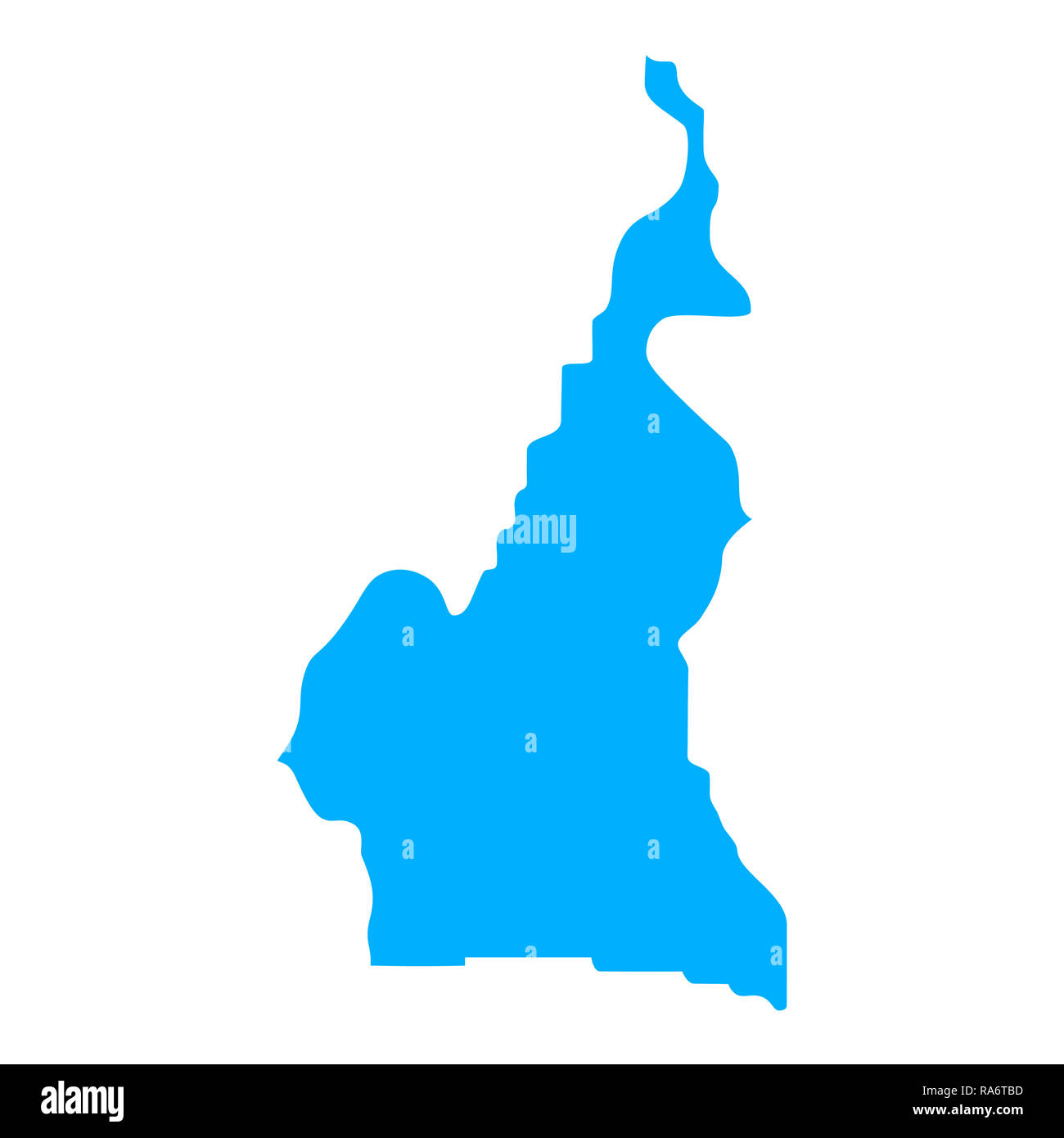 Carte du Cameroun. Silhouette de Cameroun site illustration Banque D'Images