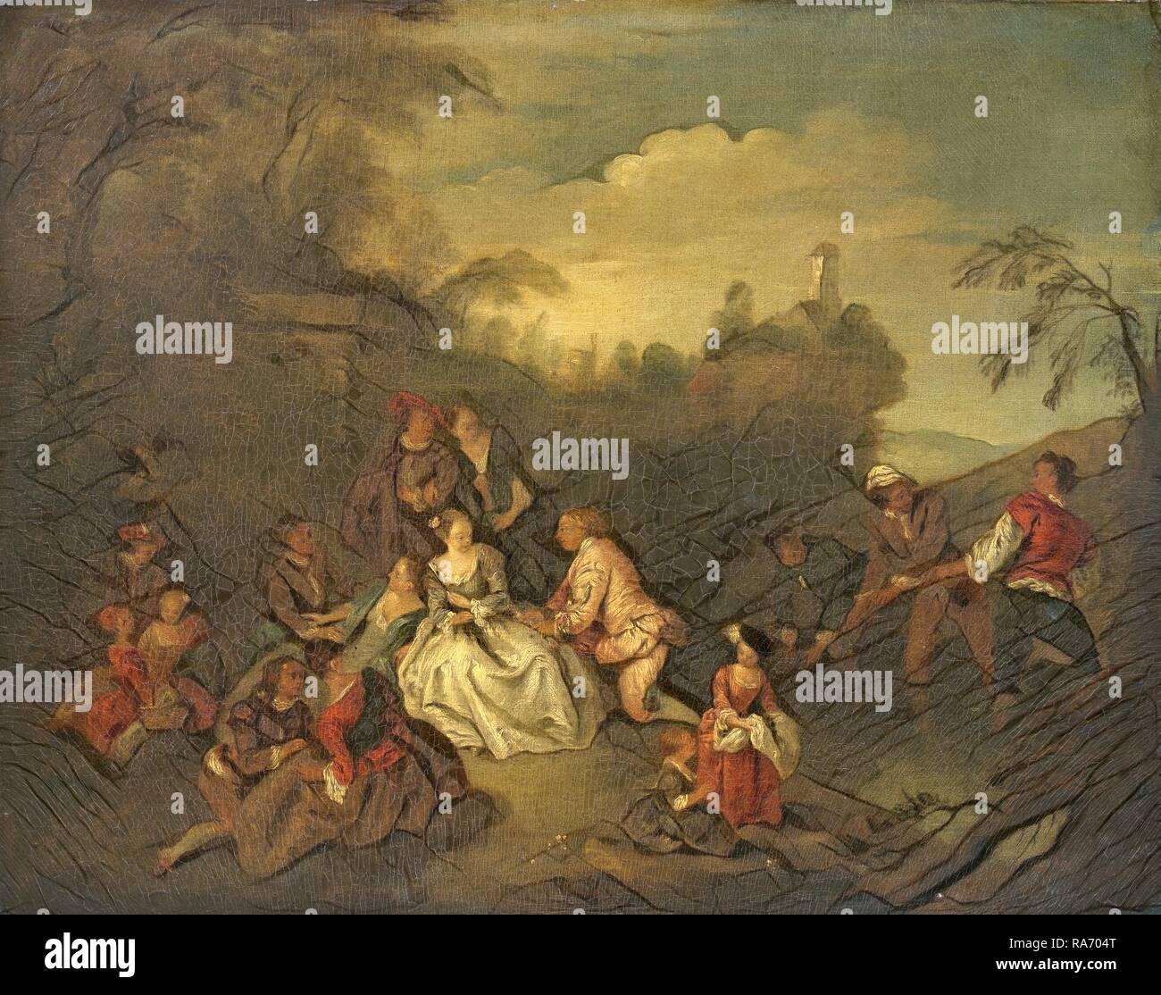 Après Jean-Baptiste Joseph Pater . Repensé par Gibon. L'art classique avec une touche moderne repensé Banque D'Images