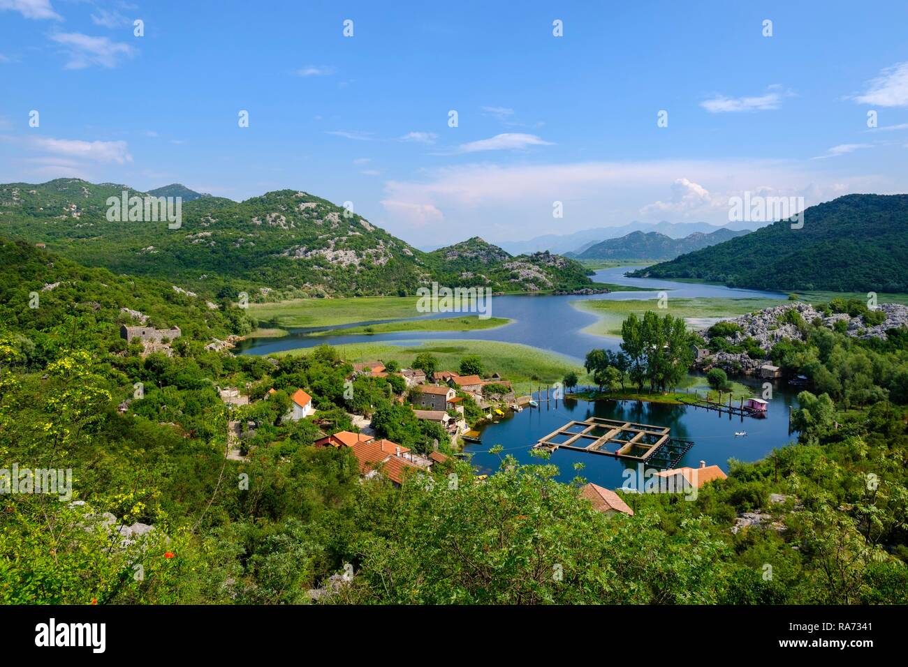 Karuc village, le lac de Skadar, le parc national du lac de Skadar, près de Cetinje, Monténégro Banque D'Images