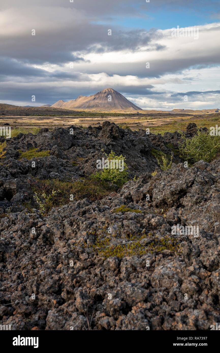 De Mývatn, volcan Krafla Islande, système Banque D'Images