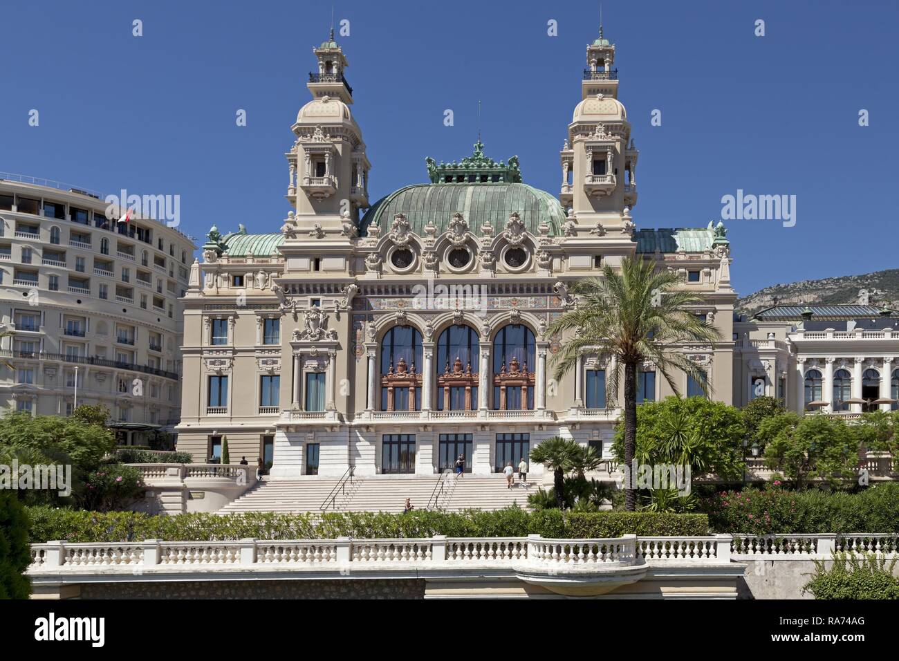 Casino de Monte Carlo, Monaco, Cote d'Azur Banque D'Images