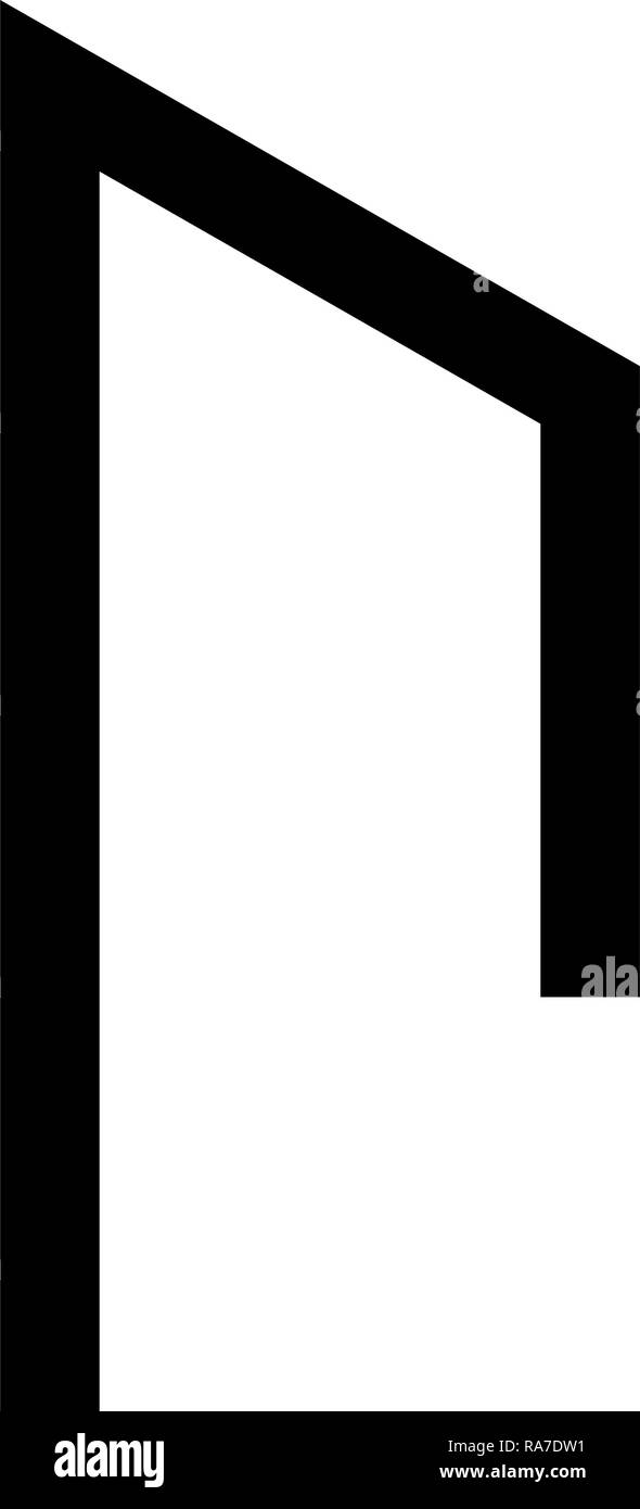 Rune Uruz Urus aurochs icône alimentation vecteur de couleur noire style télévision je simple image Illustration de Vecteur
