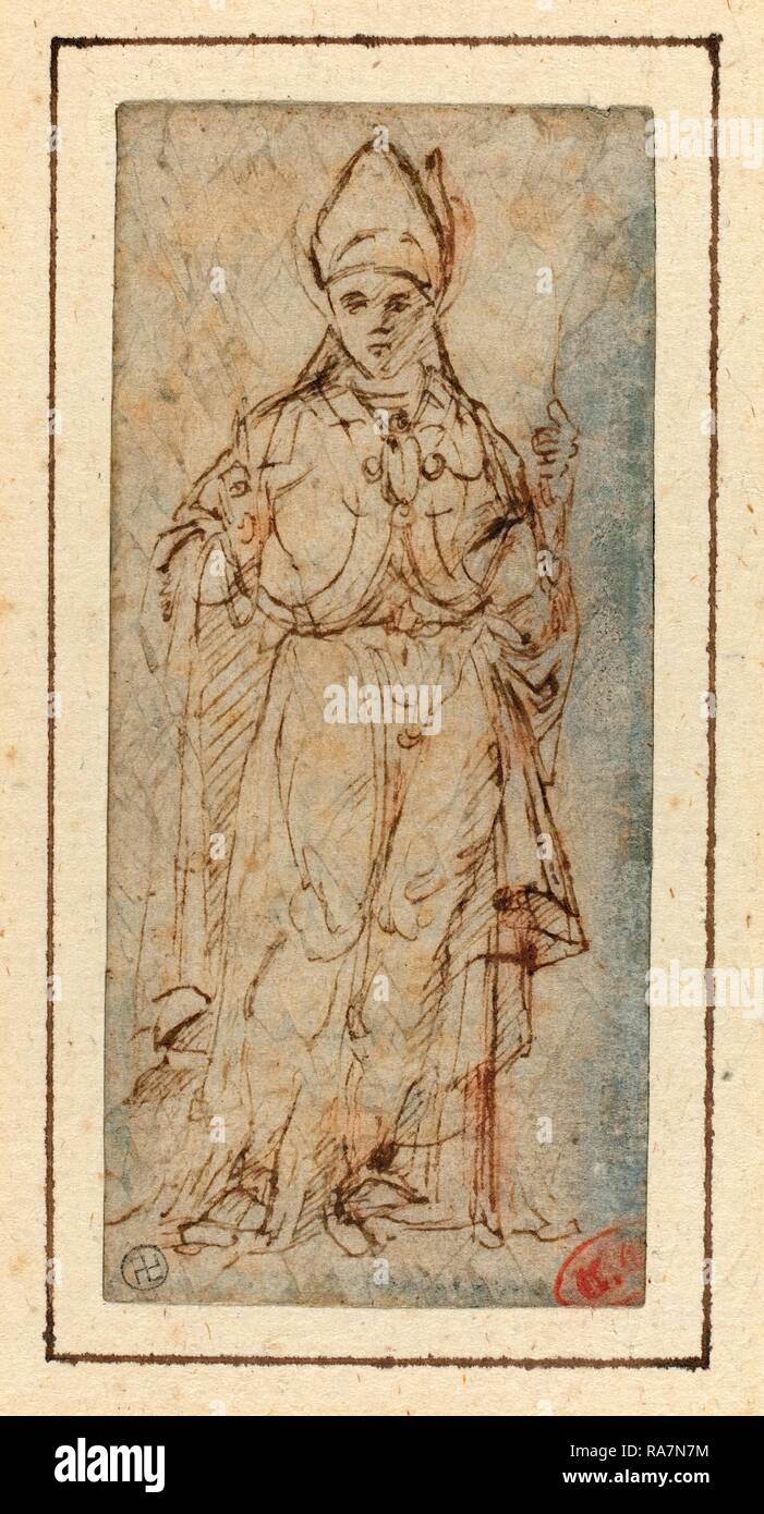 Giovanni Bellini, Italien (ch. 1430-1435-1516), Saint Louis de Toulouse  tenant un livre, ch. 1465, plume et encre brune sur repensé Photo Stock -  Alamy