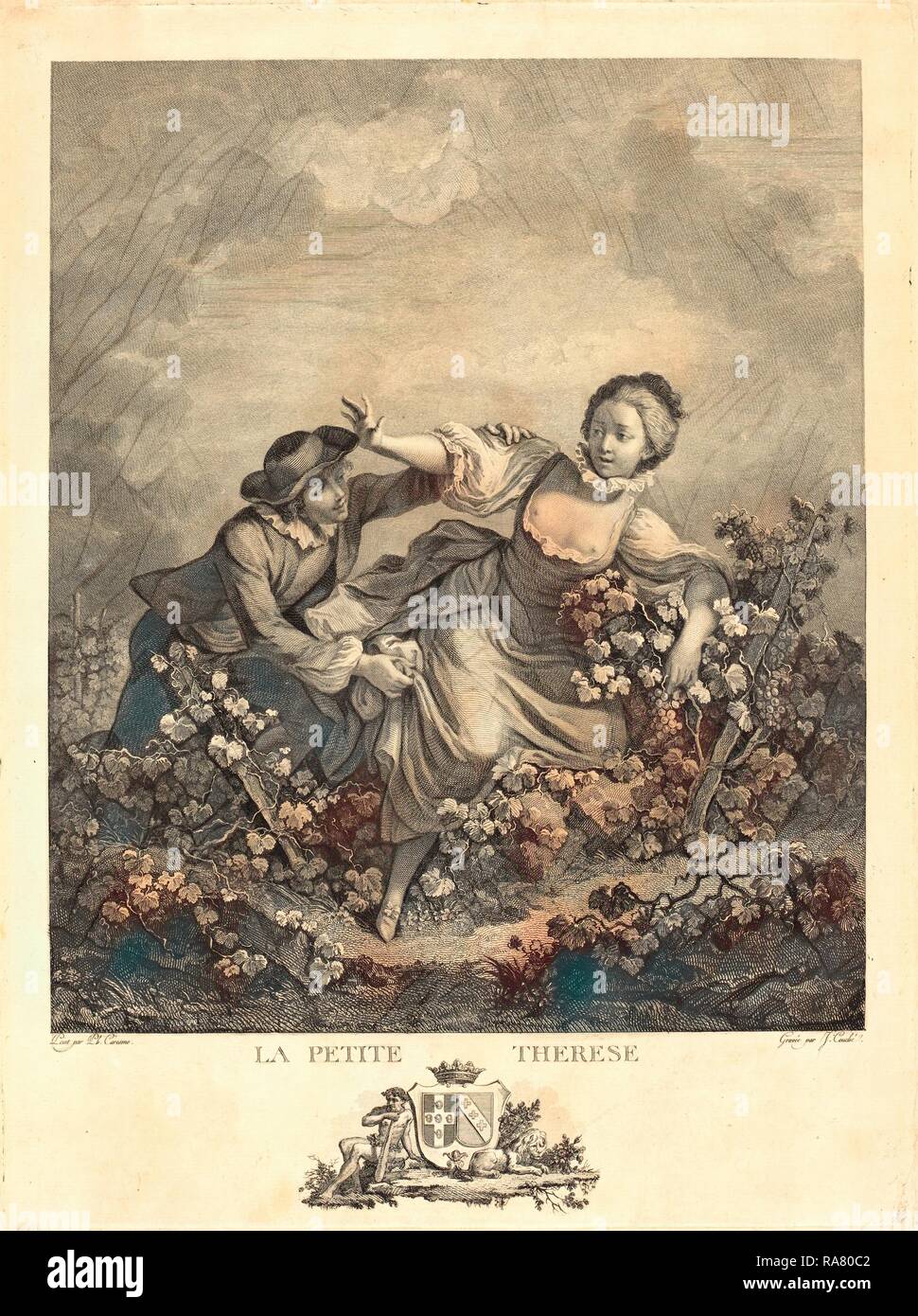 Jacques couché après Jacques-Philippe Caresme, français (1750 ou 1759-1802 ou après), La Petite Thérèse, gravure repensé Banque D'Images