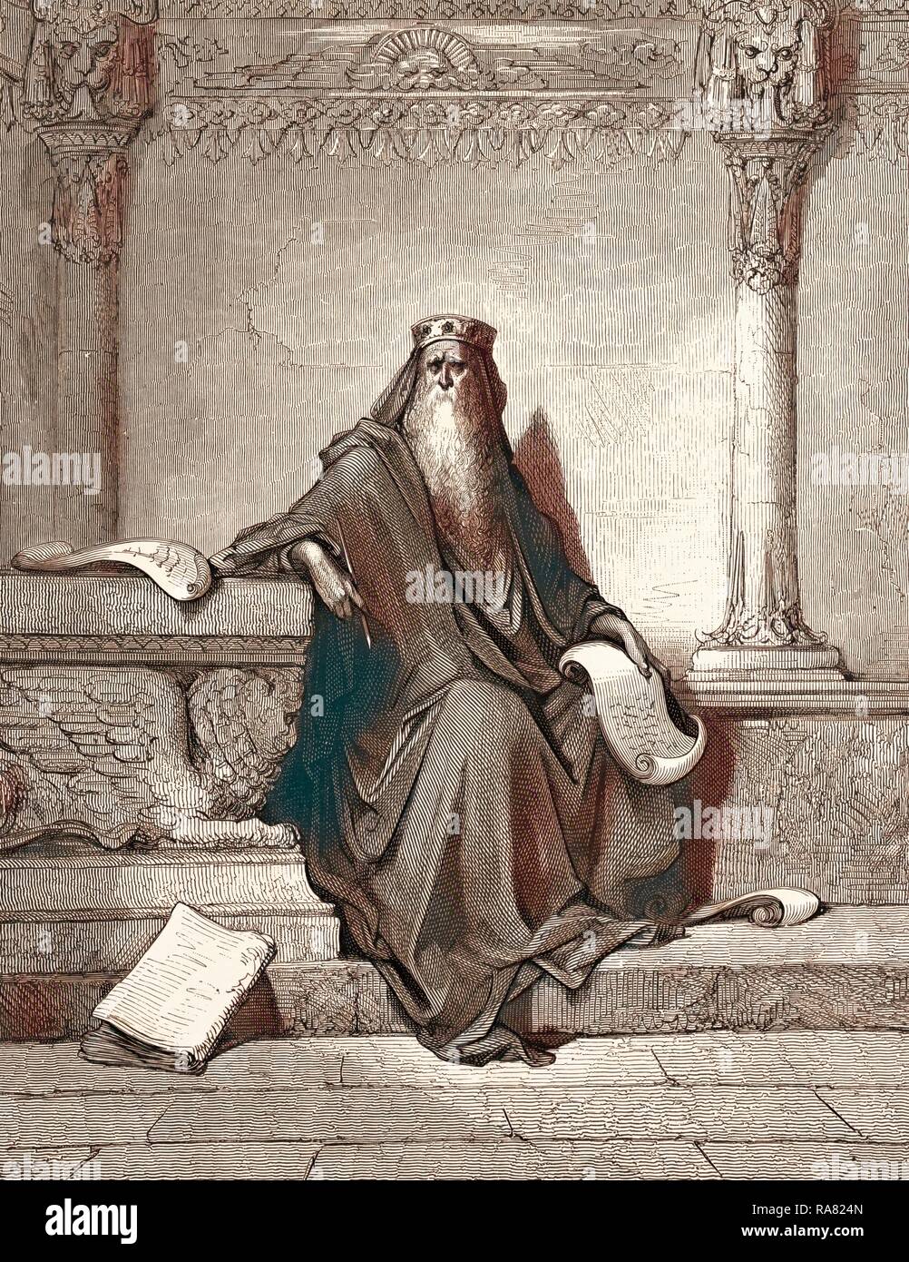Salomon, par Gustave Doré, 1832 - 1883, Français. Gravure pour la Bible,  1870, Art, artiste, livre saint, la religion repensé Photo Stock - Alamy