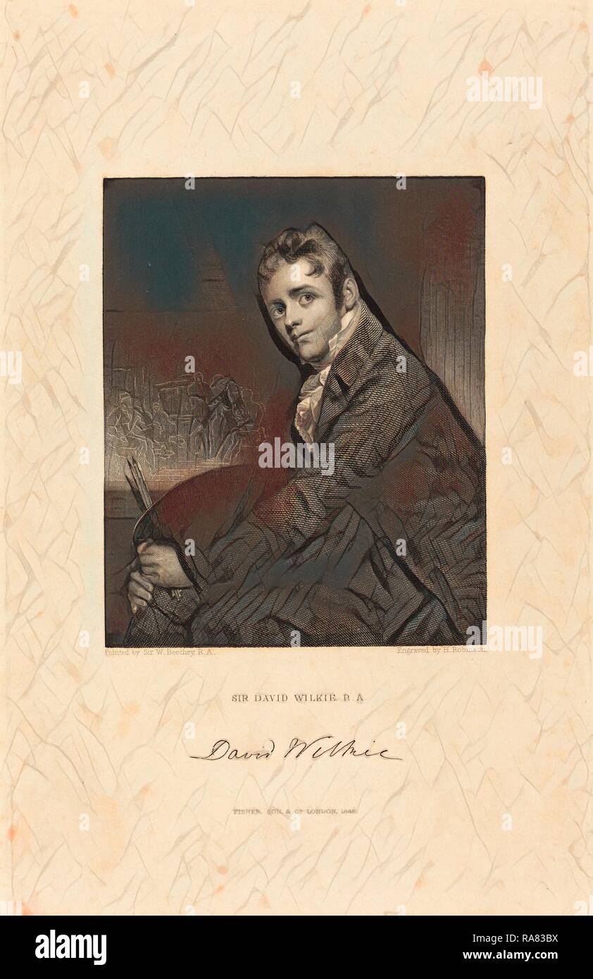 John Henry Robinson d'après sir William Beechey (britannique, 1796 - 1871), Sir David Wilkie, R.A., publié 1846, etching repensé Banque D'Images