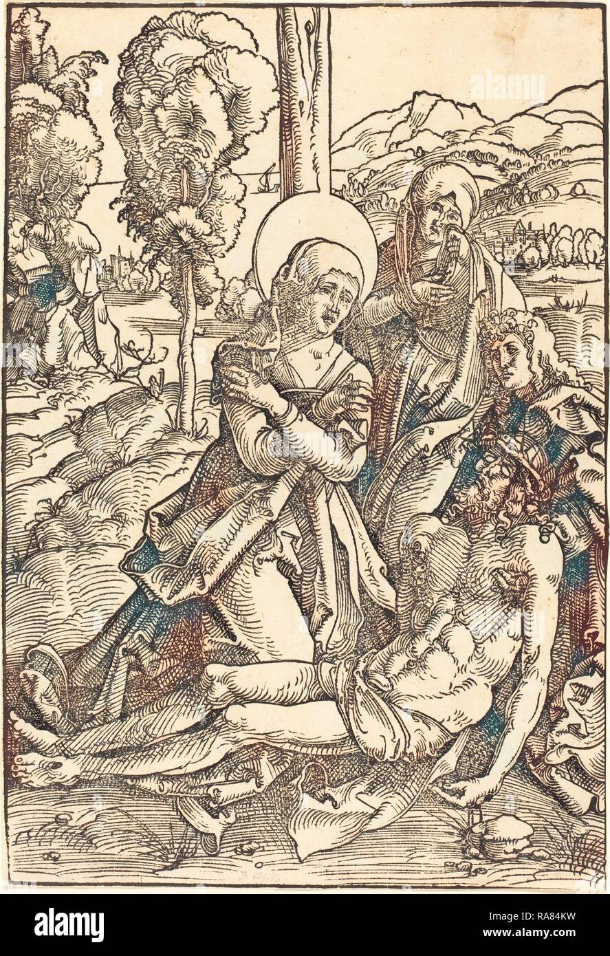 Hans Baldung Grien (allemand, 1484-1485 - 1545), la lamentation, 1510, gravure sur bois sur papier. Repensé Banque D'Images