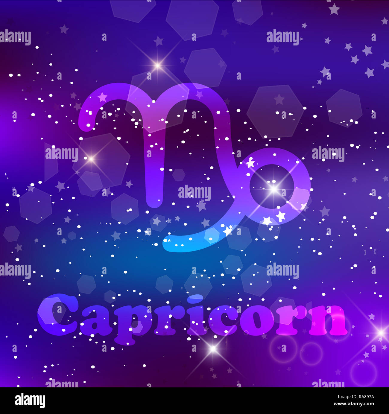 Affiche illustration Capricorne