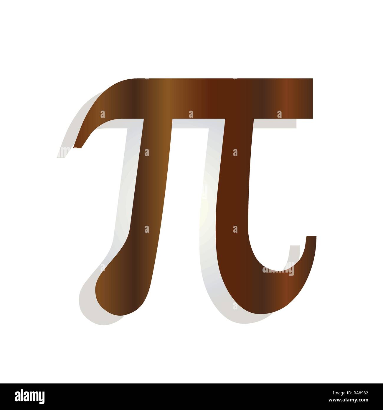 La lettre grecque pi - icône symbole mathématique - l'éducation scolaire concept Illustration de Vecteur