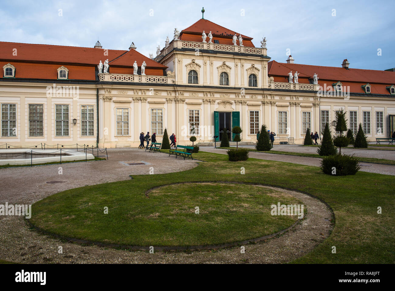 Palais du Belvédère supérieur et jardins, Vienne, Autriche Banque D'Images