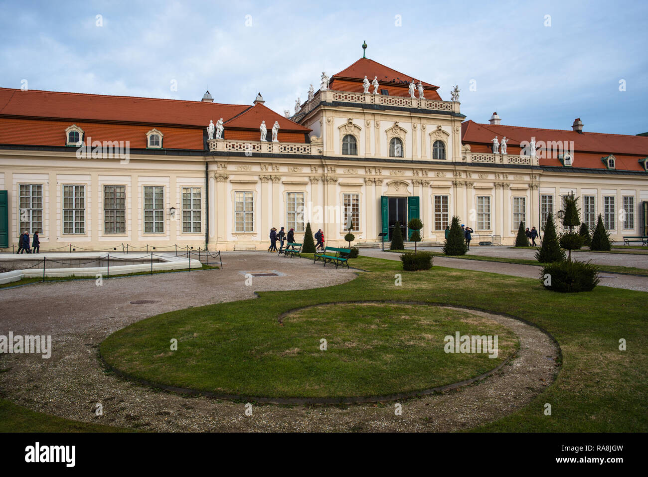 Palais du Belvédère supérieur et jardins, Vienne, Autriche Banque D'Images