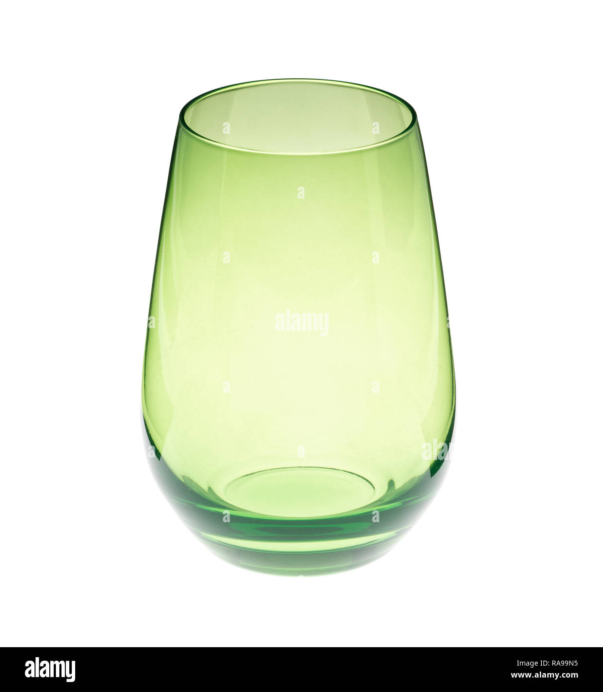 Verre de l'eau verte. Banque D'Images