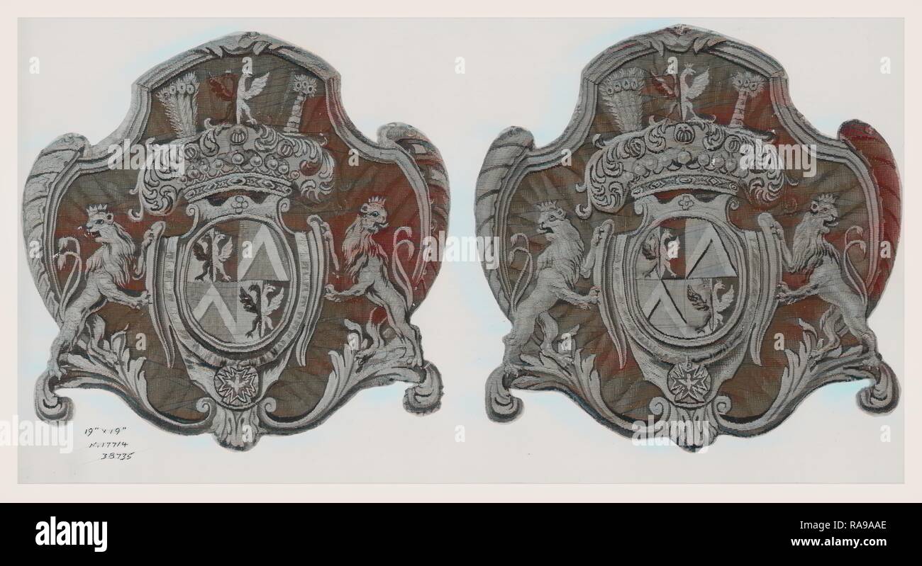 Deux blasons d'un vicomte de l'ordre de l'Esprit Saint. Repensé par Gibon. L'art classique avec une touche moderne repensé Banque D'Images