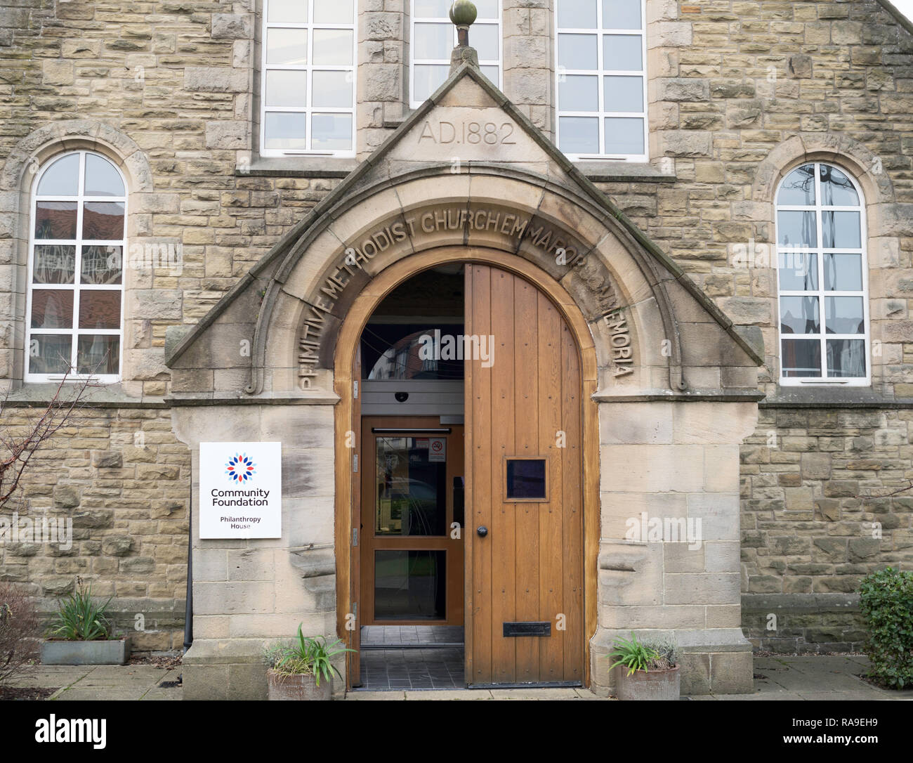 La construction des fondations communautaires, de la philanthropie, en Gosforth, Newcastle, Angleterre du Nord-Est, Royaume-Uni Banque D'Images