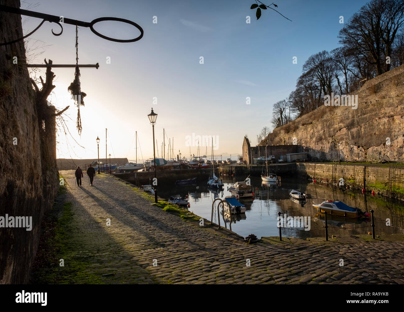 Une vue sur le port de Dysart, Kirkcaldy, Ecosse Banque D'Images