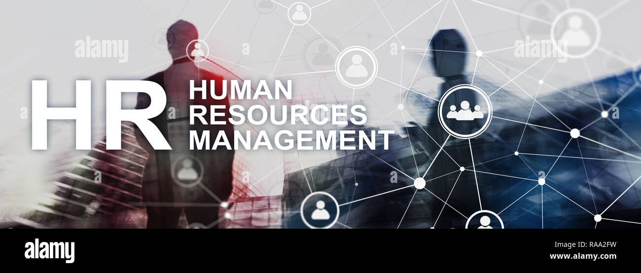 La gestion des ressources humaines, RH, Team Building et de recrutement concept sur arrière-plan flou Banque D'Images