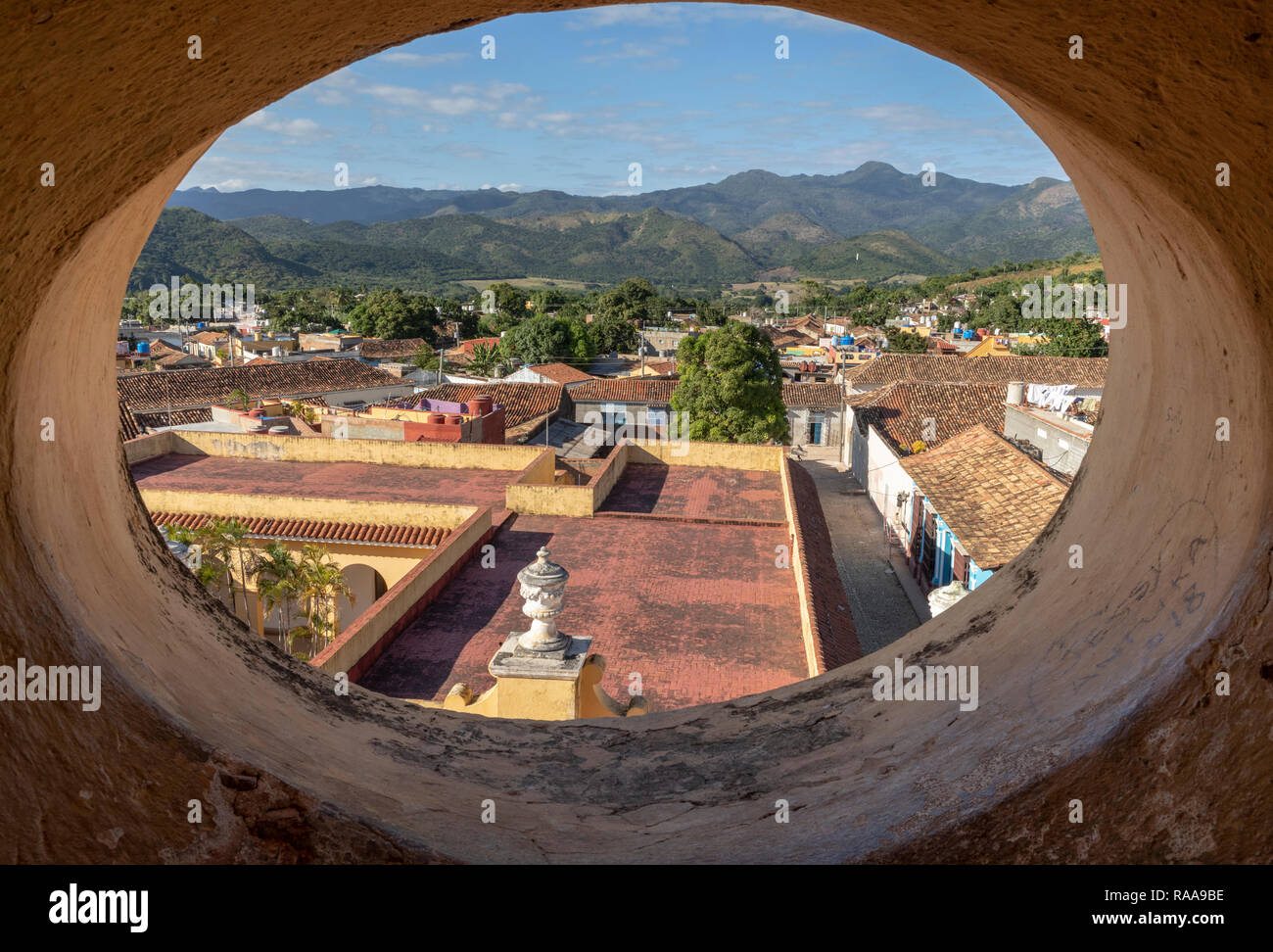 La ville et de la campagne vue de la Tour de San Francisco, Trinidad, Cuba Banque D'Images