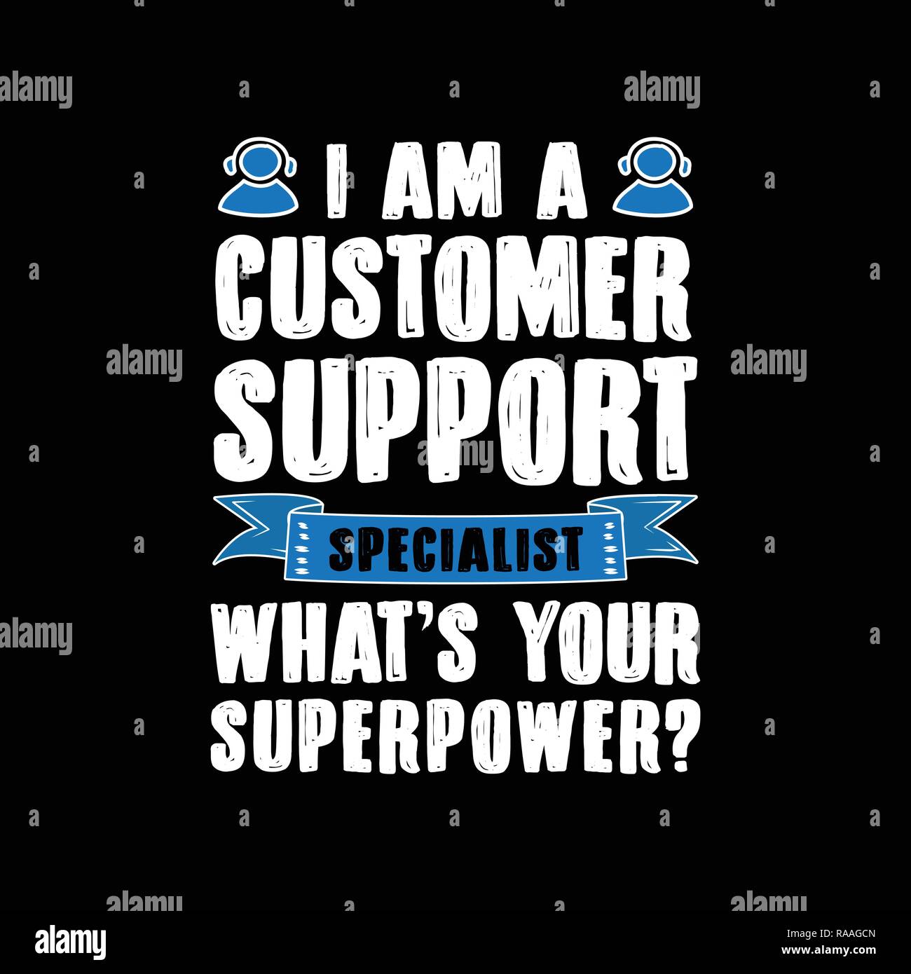 Support client disant précédemment. Quel est ton spécialiste super power Illustration de Vecteur