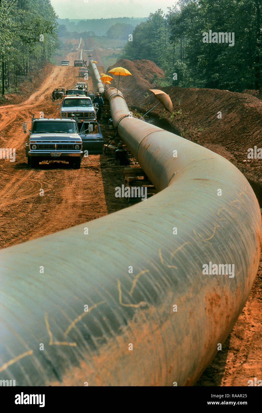 La construction de pipelines Banque D'Images