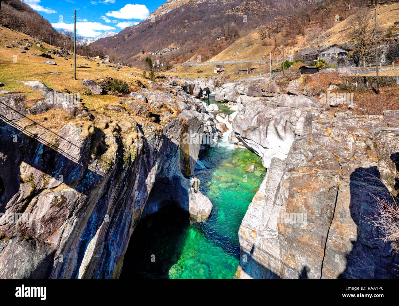 La Verzasca à Lavertezzo Banque D'Images