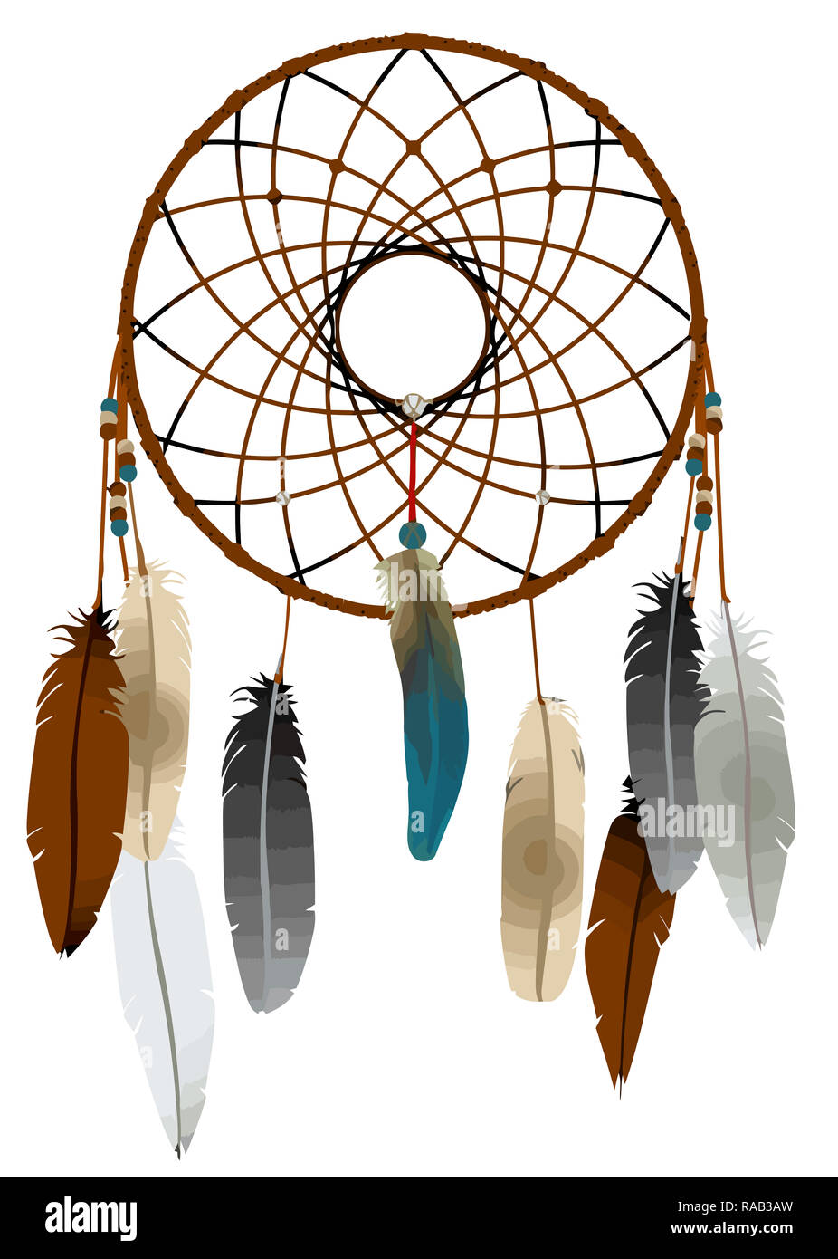 Dreamcatcher native american culture tribale illustration mystère Banque D'Images