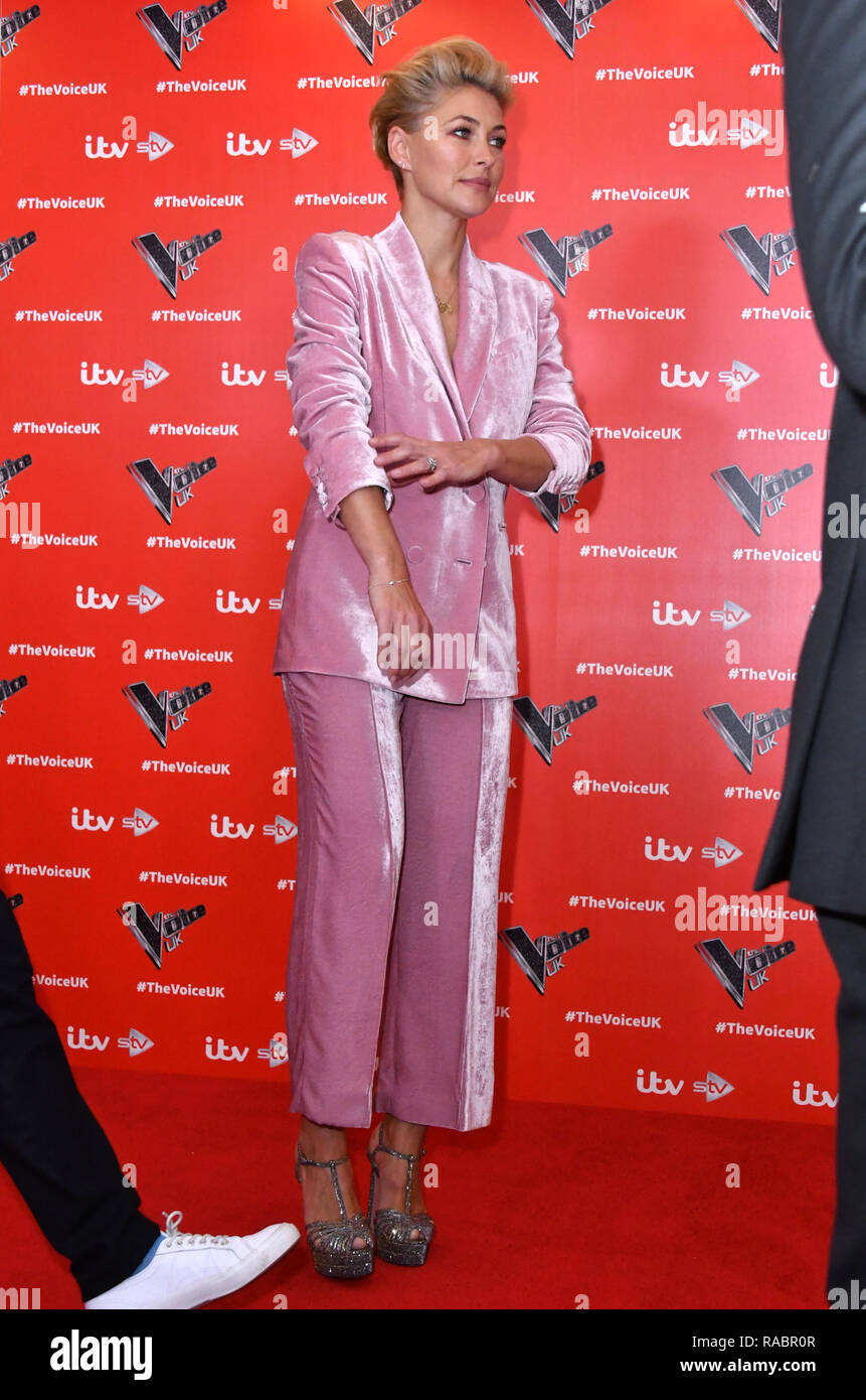 Londres, Royaume-Uni. 3 janvier, 2019. Emma Willis à une séance de photos pour le lancement de la voix UK au W Hotel, London Crédit : Nils Jorgensen/Alamy Live News Banque D'Images