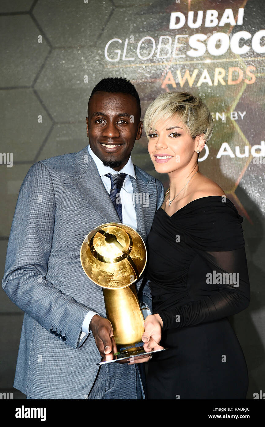 Dubaï, Émirats arabes unis. 3 janvier, 2019. Globe Award 2019 Sport Soccer - Decima Edizione. Nella foto:Blaise Matuidi, Isabelle Matuidi photo Fabio Ferrari / LaPresse January 03, 2019 Dubaï (Émirats arabes unis) Unated Soccer Sport Globe Award 10e édition. Dans le pic : Blaise Matuidi Matuidi,Isabelle Crédit : LaPresse/Alamy Live News Banque D'Images