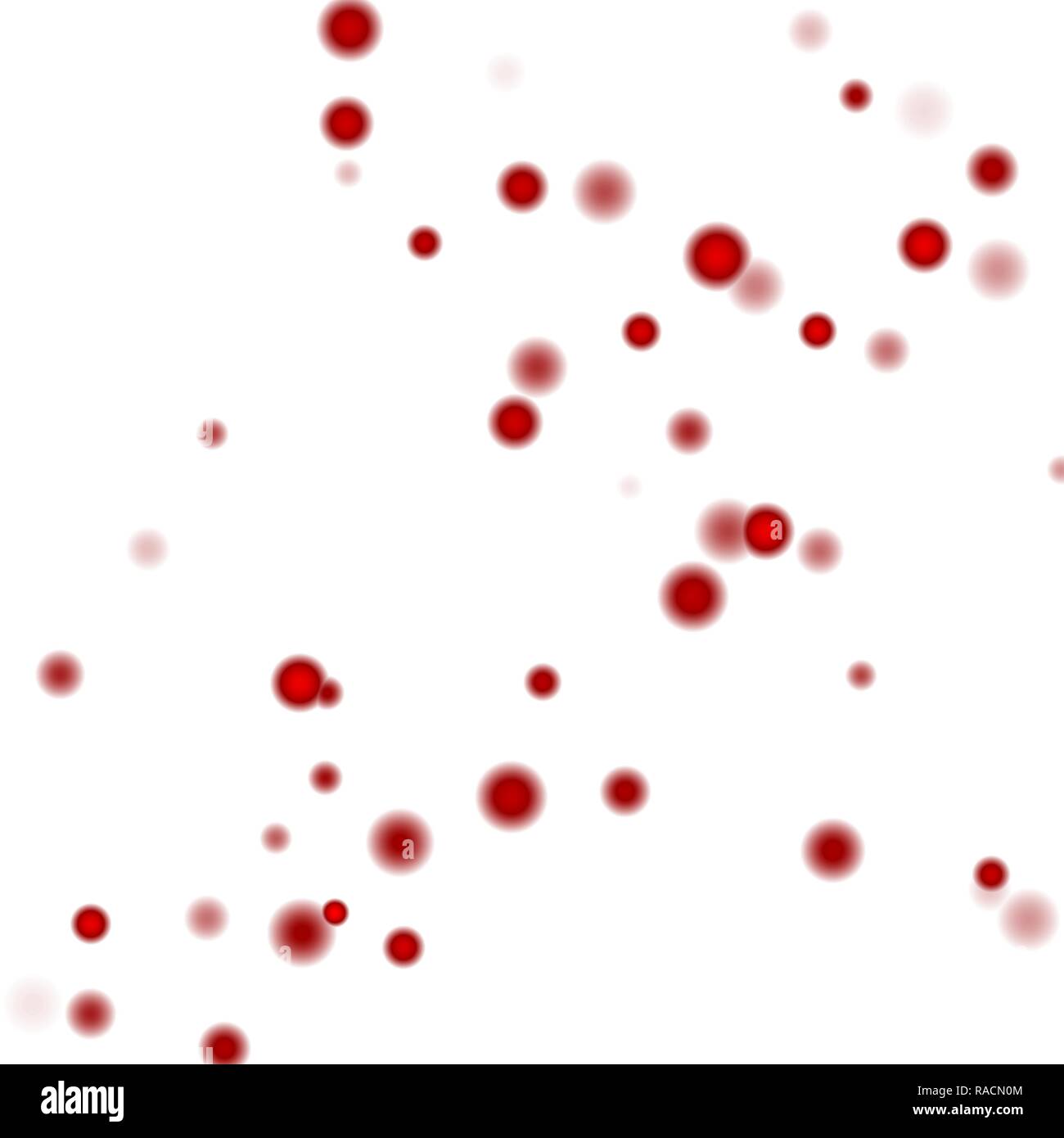 Bokeh Abstract circle couleur rouge sur fond blanc Banque D'Images