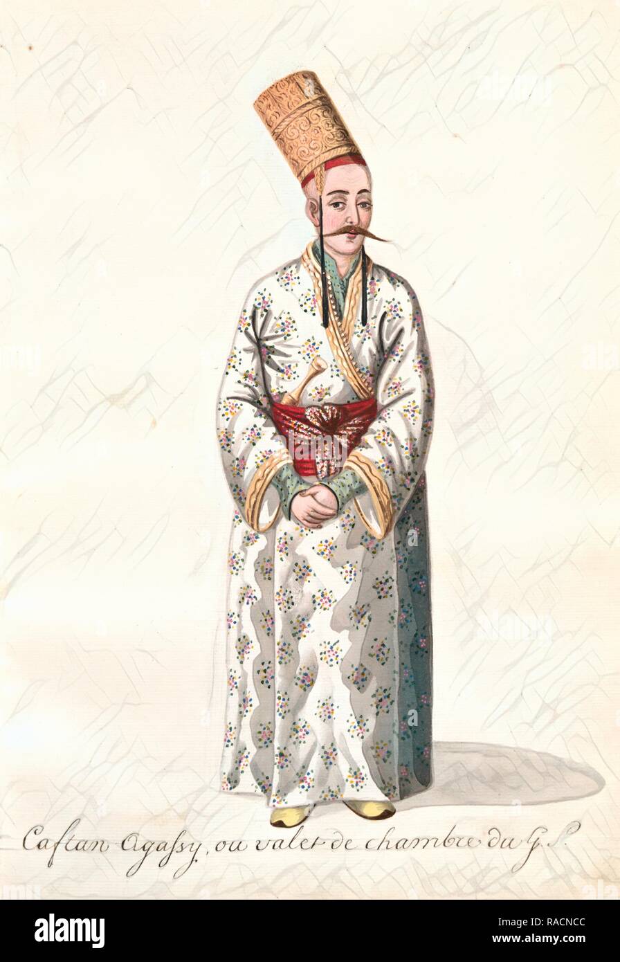 Caftan-agassy [kaftan agasi], ou valet de chambre du G. S. [26], Mahmud II, le Sultan des Turcs, 1784-1839, (Patron repensé Banque D'Images