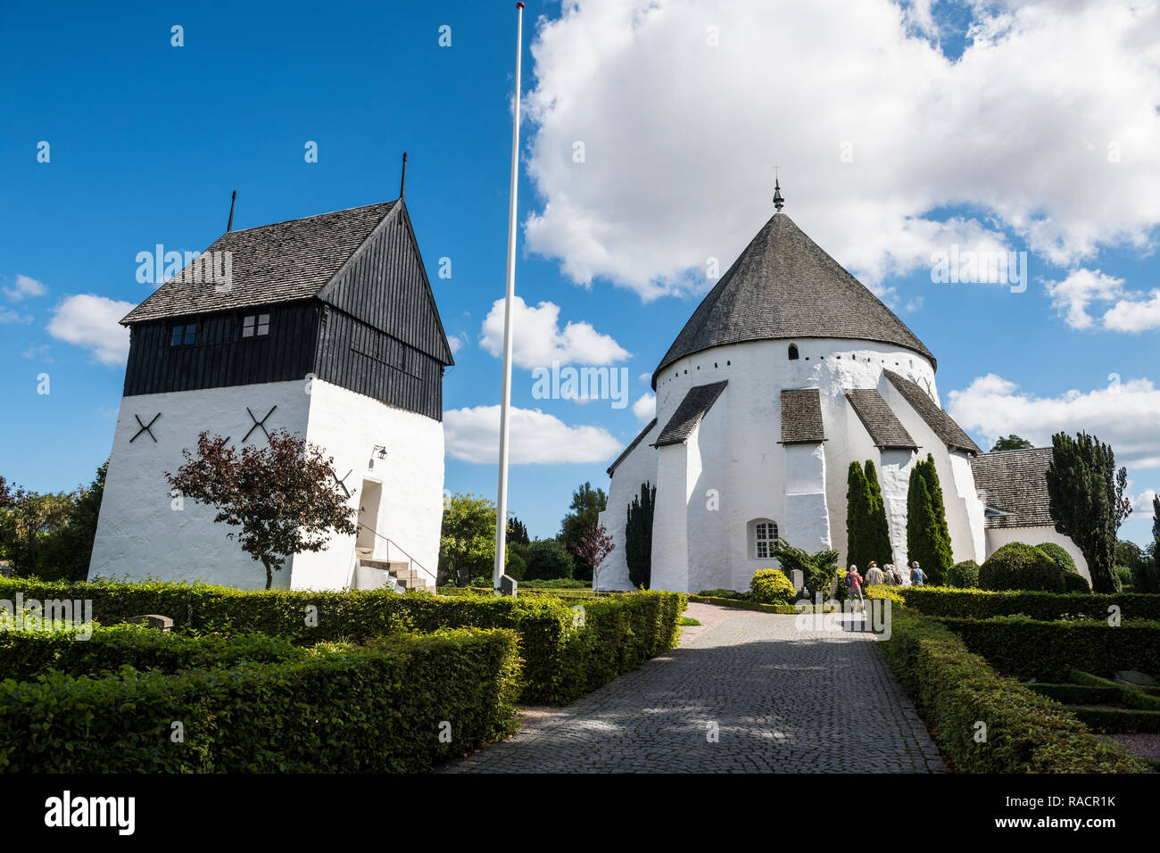 Osterlars église Ronde, Bornholm, Danemark, Scandinavie, Europe Banque D'Images