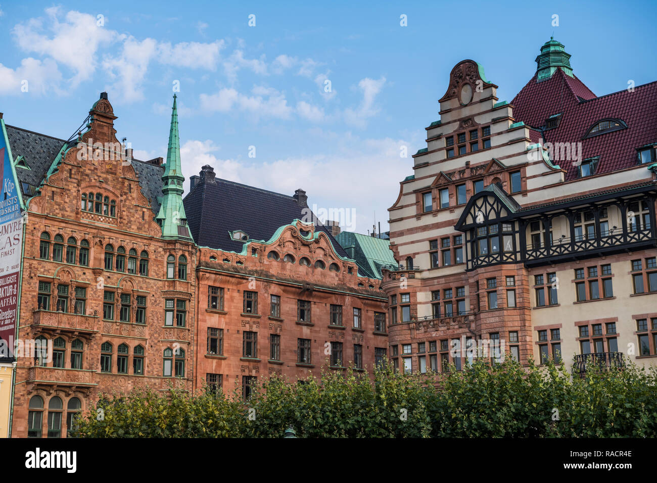Les maisons historiques, Stortorget, grande place centrale de Malmö, Suède, Scandinavie, Europe Banque D'Images