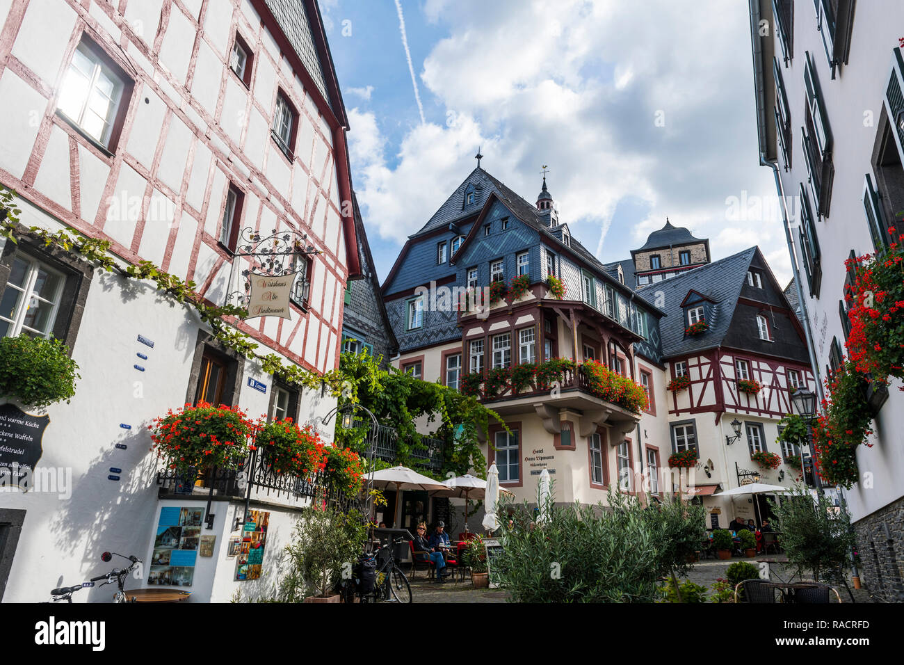 La vieille ville de Cochem sur la Moselle, Rhénanie-Palatinat, Allemagne, Europe Banque D'Images